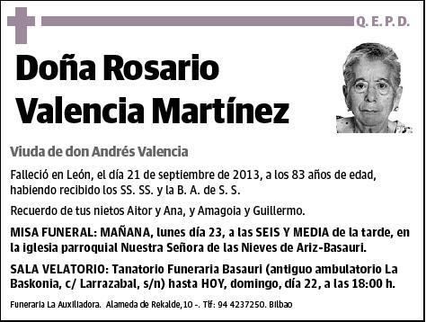 VALENCIA MARTINEZ,ROSARIO