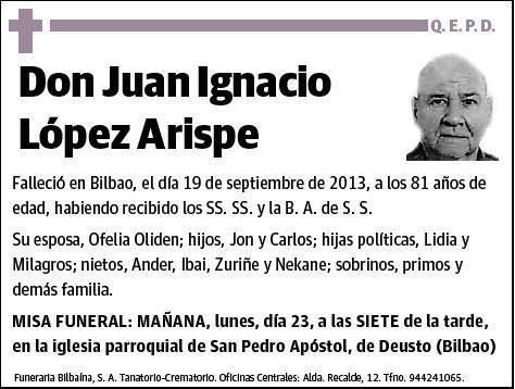 LOPEZ ARISPE,JUAN IGNACIO