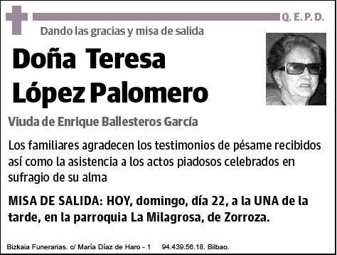 LOPEZ PALOMERO,TERESA