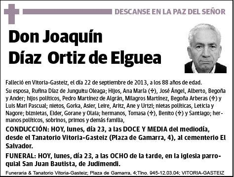 DIAZ ORTIZ DE ELGUEA,JOAQUIN