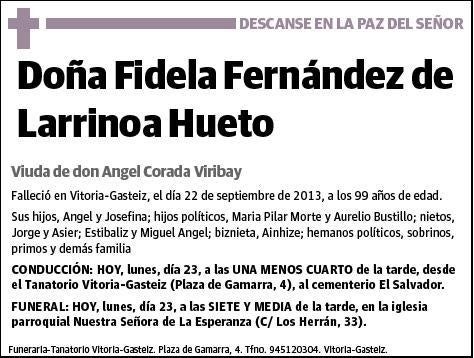 FERNANDEZ DE LARRINOA HUETO,FIDELA