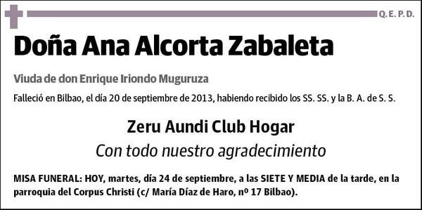 ALCORTA ZABALETA,ANA