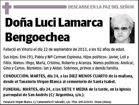 LAMARCA BENGOECHEA,LUCI