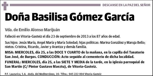 GOMEZ GARCIA,BASILISA