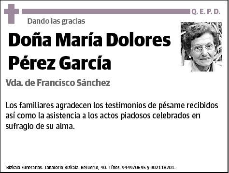 PEREZ GARCIA,MARIA DOLORES