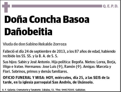 BASOA DAÑOBEITIA,CONCHA