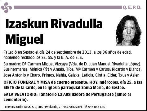 RIVADULLA MIGUEL,IZASKUN