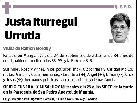 ITURREGUI URRUTIA,JUSTA