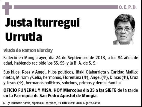 ITURREGUI URRUTIA,JUSTA