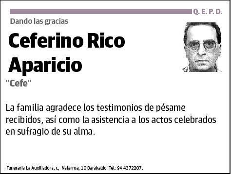 RICO APARICIO,CEFERINO