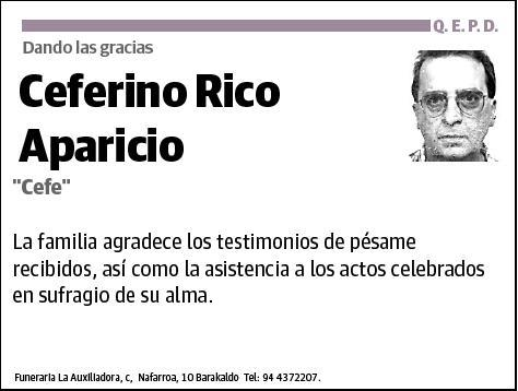 RICO APARICIO,CEFERINO