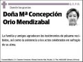 ORIO MENDIZABAL,Mª CONCEPCION