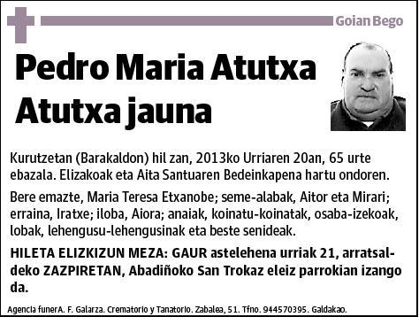 ATUTXA ATUTXA,PEDRO MARIA