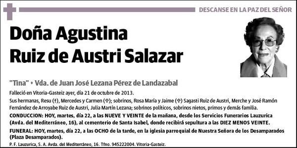 RUIZ DE AUSTRI SALAZAR,AGUSTINA