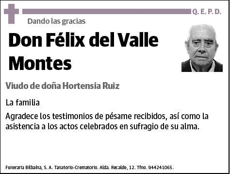 DEL VALLE MONTES,FELIX