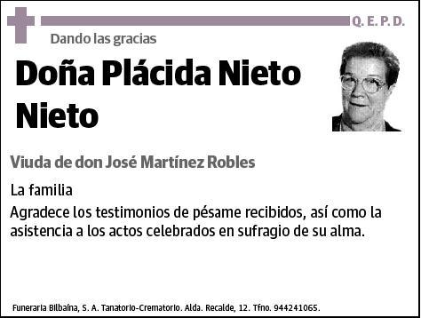 NIETO NIETO,PLACIDA