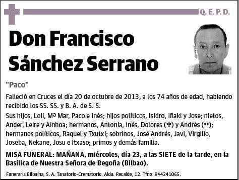 SANCHEZ SERRANO,FRANCISCO