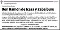 DE ICAZA Y ZABALBURU,RAMON