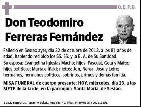 FERRERAS FERNANDEZ,TEODOMIRO