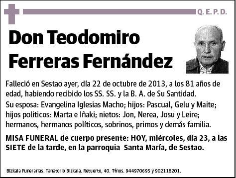 FERRERAS FERNANDEZ,TEODOMIRO