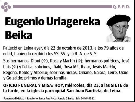 URIAGEREKA BEIKA,EUGENIO