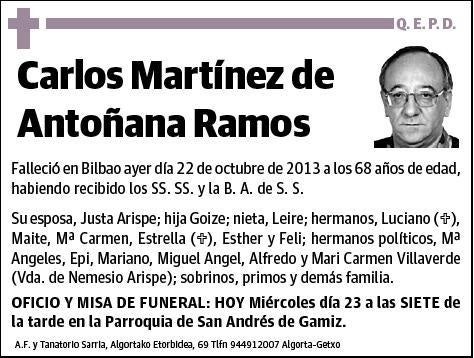 MARTINEZ DE ANTOÑANA RAMOS,CARLOS