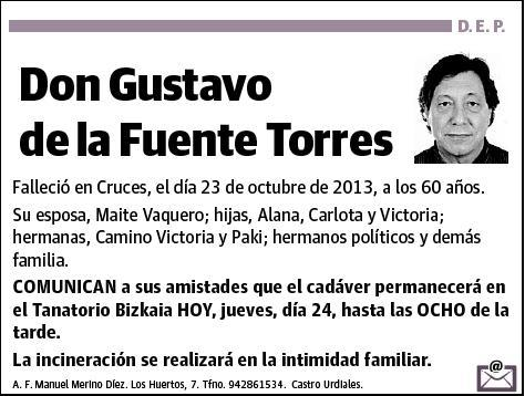 DE LA FUENTE TORRES,GUSTAVO