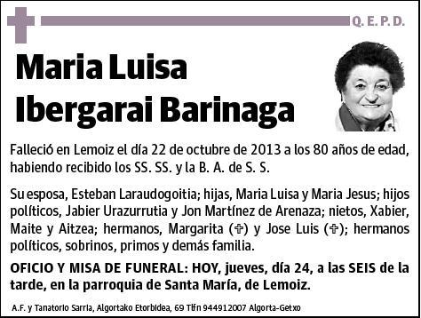 IBERGARAI BARINAGA,MARIA LUISA