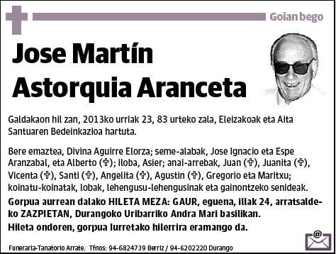 ASTORQUIA ARANCETA,JOSE MARTIN