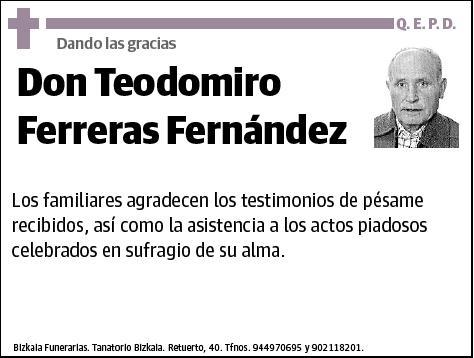 FERRERAS FERNANDEZ,TEODOMIRO