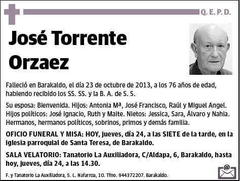 TORRENTE ORZAEZ,JOSE