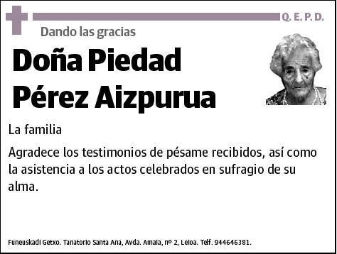 PEREZ AIZPURUA,PIEDAD