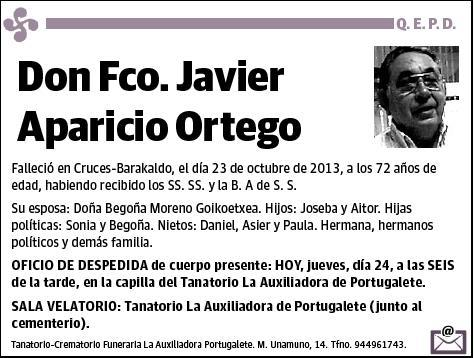 APARICIO ORTEGO,FCO. JAVIER