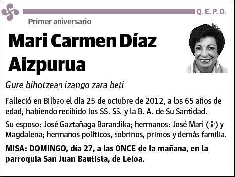 DÍAZ AIZPURUA,MARI CARMEN