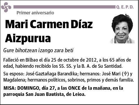 DÍAZ AIZPURUA,MARI CARMEN