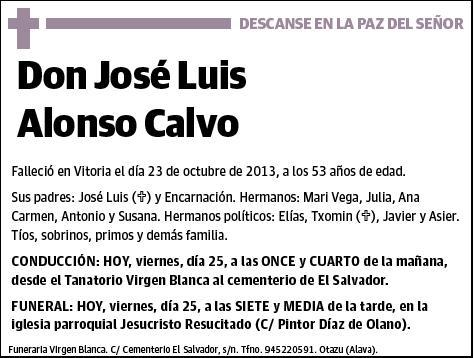 ALONSO CALVO,JOSE LUIS