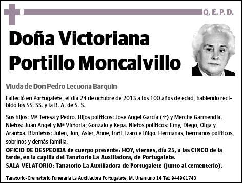 PORTILLO MONCALVILLO,VICTORIANA