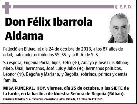 IBARROLA ALDAMA,FELIX