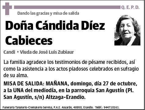 DIEZ CABIECES,CANDIDA