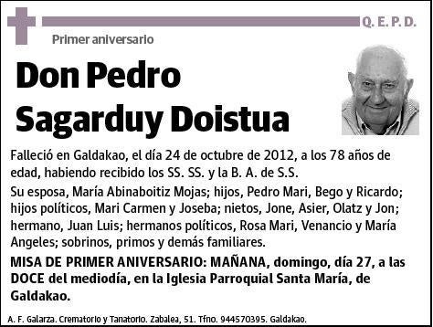 SAGARDUY DOISTUA,PEDRO