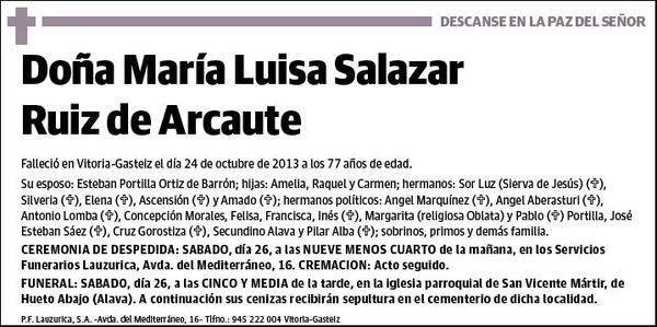 SALAZAR RUIZ DE ARCAUTE,MARIA LUISA