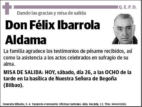 IBARROLA ALDAMA,FELIX