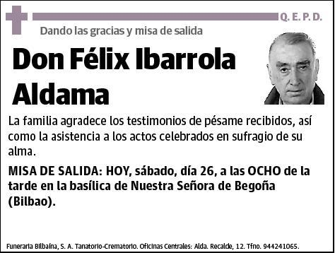 IBARROLA ALDAMA,FELIX