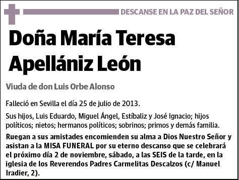 APELLÁNIZ LEÓN,MARIA TERESA