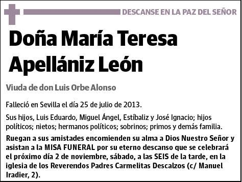 APELLÁNIZ LEÓN,MARIA TERESA