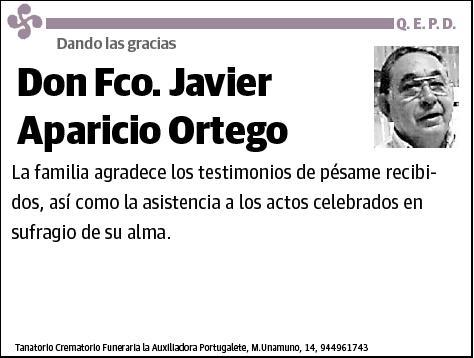 APARICIO ORTEGO,FRANCISCO JAVIER