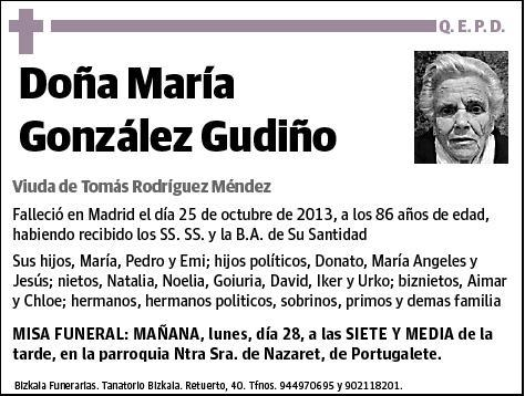 GONZALEZ GUDIÑO,MARIA