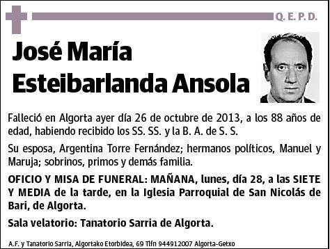 ESTEIBARLANDA ANSOLA,JOSE MARIA