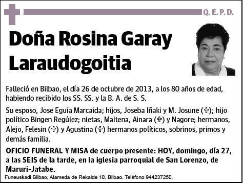 GARAY LARAUDOGOITIA,ROSINA