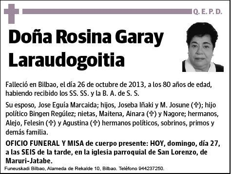 GARAY LARAUDOGOITIA,ROSINA